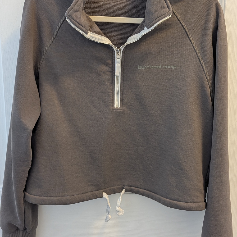 Burn Boot Camp Women's Charcoal Quarter-Zip Sweatshirt